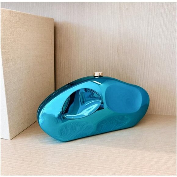 Acrylic Clutch Purses for Women Formal Evening Bag Irregular Shell Handbag - Picture 2 of 4